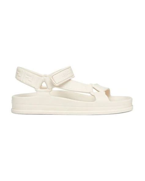 fendi white rubber sandals|women Fendi sandals black.